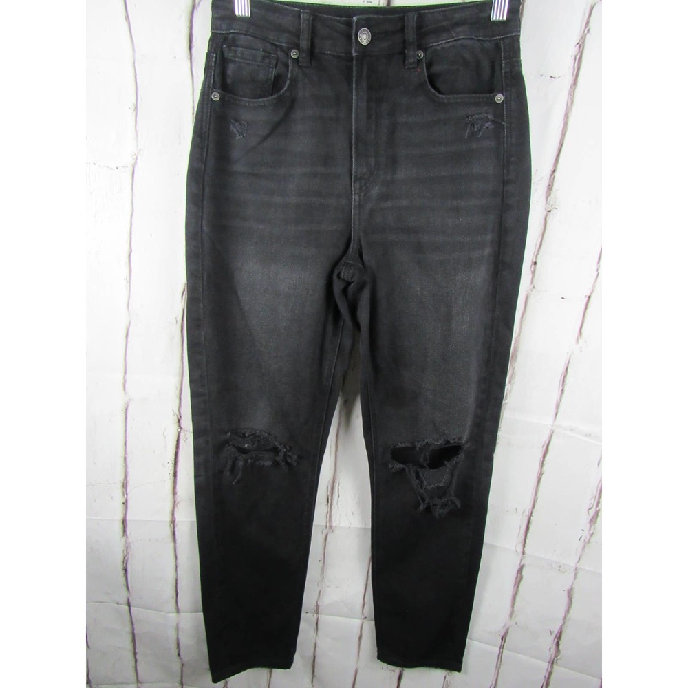 American Eagle Women Black Mom Jeans Size 2